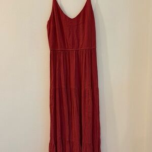 Elegant Red Sleeveless Dress